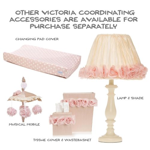  Glenna Jean Victoria Mini Crib2 Piece Bedding Set Includes Dust Ruffle and Fitted Sheet, Pink