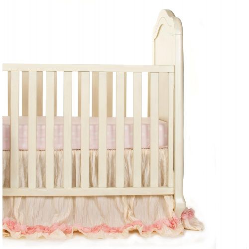  Glenna Jean Victoria Mini Crib2 Piece Bedding Set Includes Dust Ruffle and Fitted Sheet, Pink