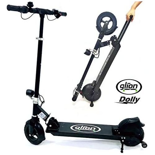  Glion Dolly Foldable Lightweight Adult Electric Scooter with Li-Ion Battery, Black