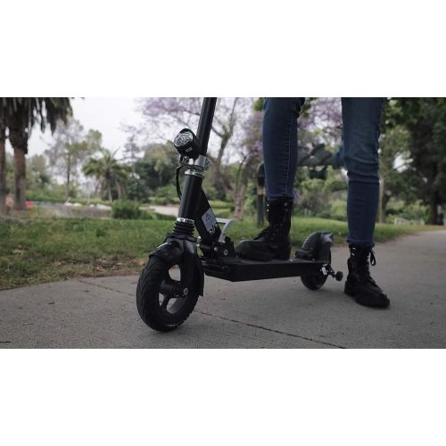  Glion Dolly Foldable Lightweight Adult Electric Scooter with Li-Ion Battery, Black