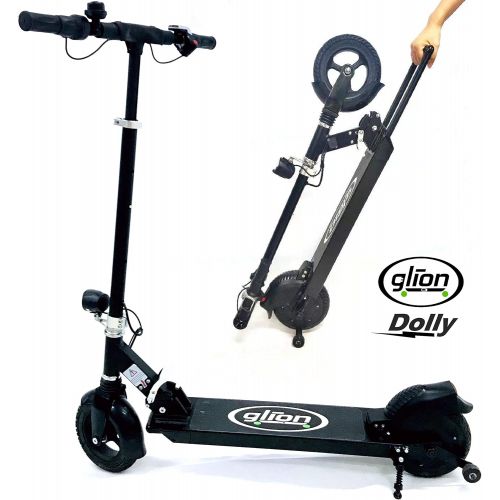  Glion Dolly Foldable Lightweight Adult Electric Scooter with Li-Ion Battery, Black