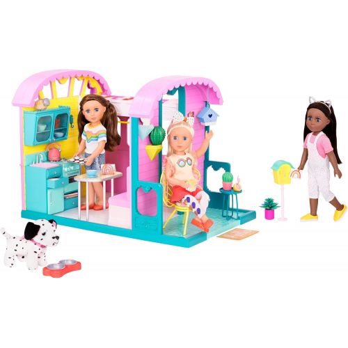  Glitter Girls Dolls by Battat ? GG Doll House Playset with Furniture and Home Accessories ? Kitchen, Oven, and Patio ? 14-inch Doll Clothes and Accessories for Kids Ages 3 and Up