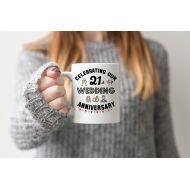 /GlitterAndSeashells 21st 1997 1998 Wedding Anniversary Gift Him Her Couples Commemorative Wedding Anniversary Coffee Mug Gifts Party Decor Cute Funny