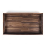 Glitz Star Square Ottoman Tray Teak Wood Serving Tray, Extra Large(24 x 13 inch)