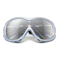 GloFX Padded Diffraction Ski Goggles Rave Rainbow Prism Kaleidoscope Lightshow Lenses