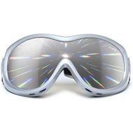 GloFX Padded Diffraction Ski Goggles Rave Rainbow Prism Kaleidoscope Lightshow Lenses