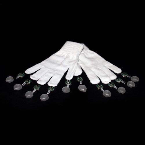  GloFX Gel Glove Set - Light Up Rave EDM 9 Mode LED Gloves