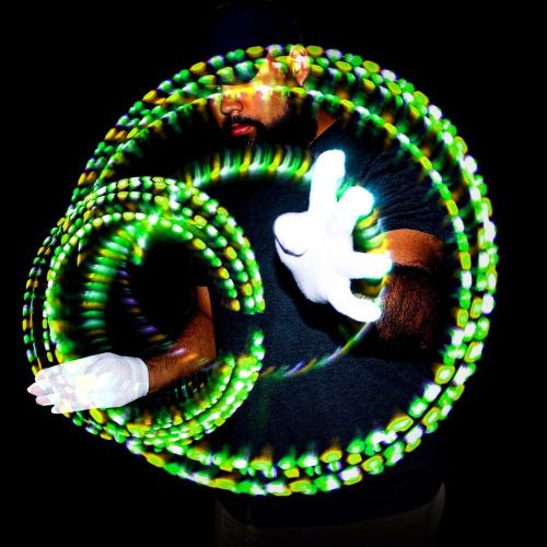  GloFX Gel Glove Set - Light Up Rave EDM 9 Mode LED Gloves