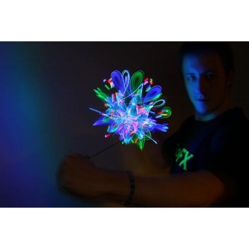  GloFX Team 8-LED Rave Double Orbit: True Color Orbital Flow Light Show