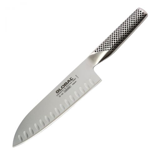  Global G-48 Santoku Fischmesser mit Kullenschliff, 18 cm