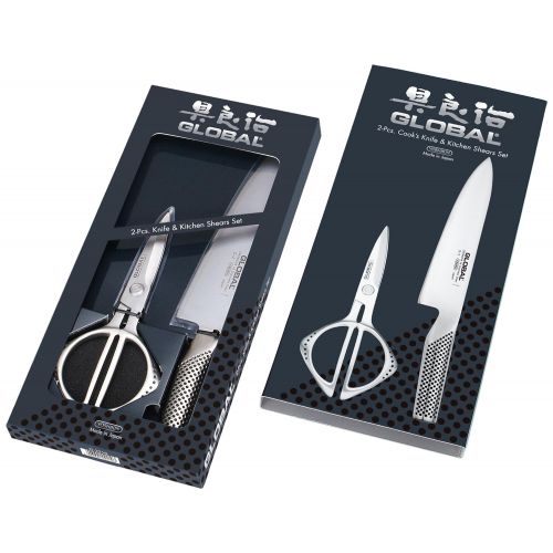 Global G-2210 boxed-knife-sets G-2210-2 Pc Chefs & Shears, Stainless Steel