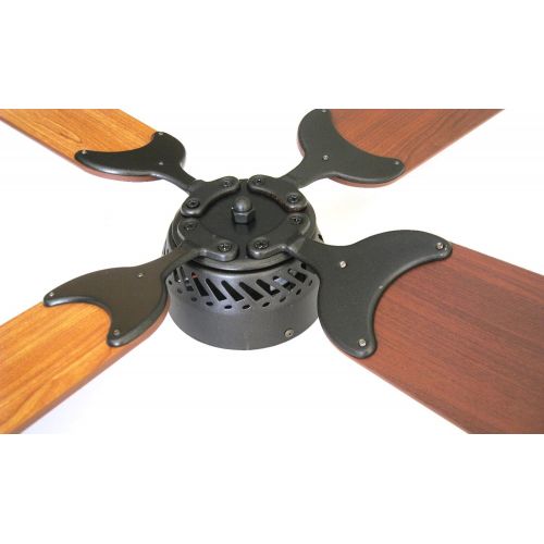  Global Electric 36-inch DC 12V Non-Brush Ceiling Fan for RV, Oil Rubbed Bronze Finish with Remote Control. CherryLight Cherry Reversible Blades