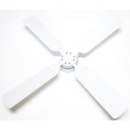 Global Electric 42-inch DC 12V Non-Brush Ceiling Fan for RV, White Finish with Wall Control