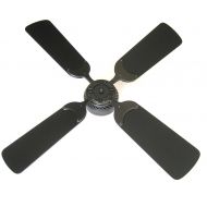 /Global Electric 36-inch DC 12V Non-Brush Ceiling Fan for RV, Oil Rubbed Bronze Finish with Remote Control. Black Blades