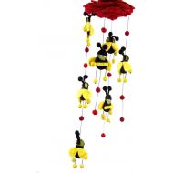 Global Groove Red Felt Bumble Bee Mobile