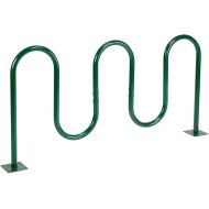 Global Industrial Wave Bike Rack, Green, Flange Mount, 7-Bike Capacity