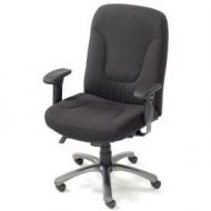 Global Industrial Big & Tall Contoured Office Chair, Fabric Upholstery, Black