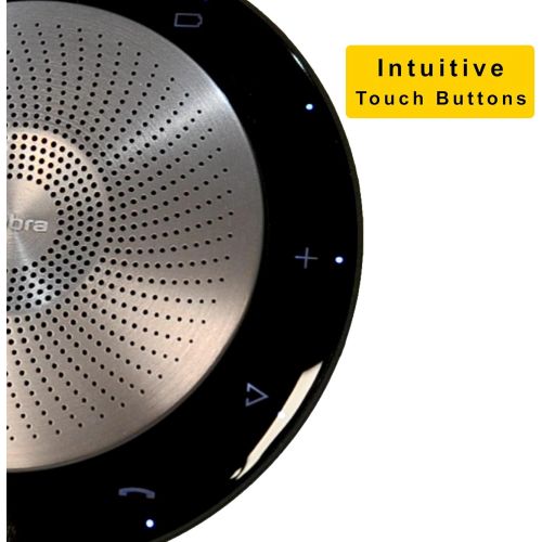  Global Teck Worldwide Jabra Bluetooth Speakerphone Speak 710, 2pk Bundle, Set of 2 Speakers, Compatible with USB, Pc, Mac, Bluetooth Devices, Voice & Video Apps - Zoom, Skype, Teams Version (Deluxe MS B