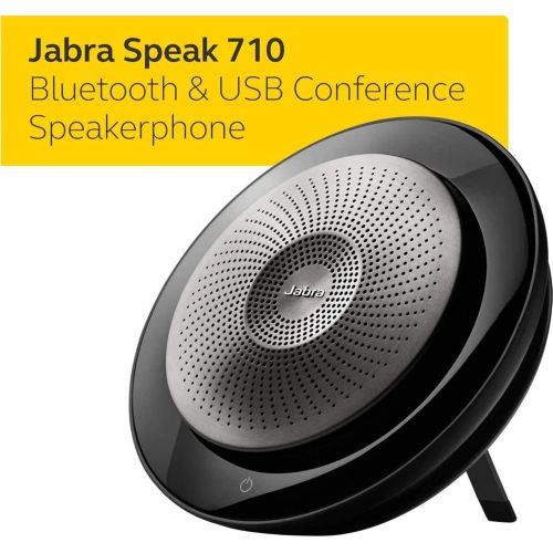  Global Teck Worldwide Jabra Bluetooth Speakerphone Speak 710, 2pk Bundle, Set of 2 Speakers, Compatible with USB, Pc, Mac, Bluetooth Devices, Voice & Video Apps - Zoom, Skype, Teams Version (Deluxe MS B
