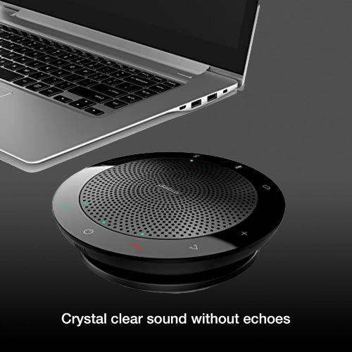  Global Teck Worldwide Jabra 510 Speak Bluetooth Speakerphone- PC, MAC, Tablet, Smartphone Compatible, MS Teams Skype Version 7510-109 - Global Teck Bonus Microfiber Cloth