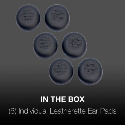  Global Teck Worldwide GTW Cushion Replacement Kit for Jabra Evolve2 40/65 Headset, 6 Leather Ear Cushions #GTW 876540-02 (6 Piece Ear Cushions)
