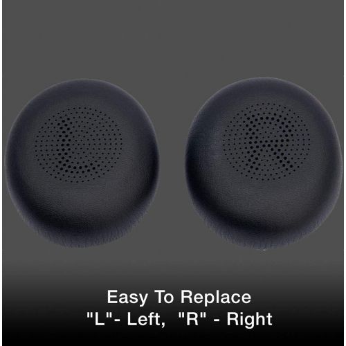  Global Teck Worldwide GTW Cushion Replacement Kit for Jabra Evolve2 40/65 Headset, 6 Leather Ear Cushions #GTW 876540-02 (6 Piece Ear Cushions)