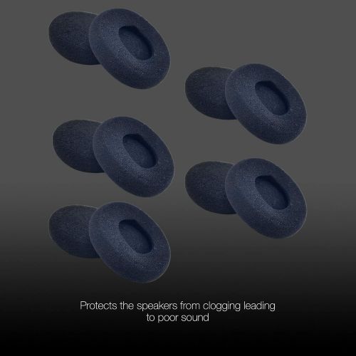  Global Teck Worldwide Global Teck Foam Cover Ear Cushions - Compatible with BlueParrott B250-XT, B250-XTS, B250-XT+, Jabra Voice 150, Plantronics, VXI CC Pro, AddaSound (2-Pack)