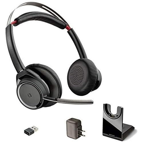  Global Teck Worldwide GTW Bundle Plantronics Voyager Focus UC Bluetooth Headphones MS 202652 02 B, Compatible with Teams, Zooms, Meet, Streaming Music, Smartphones, PC, MAC, Tablet, Dongle, Bonus Char