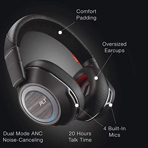  Global Teck Worldwide GTW Bundle of Plantronics Voyager 8200 UC Stereo Bluetooth Headphones, Compatible with Teams, Zoom, Meet, Pandora and More, Use with PC, Mobile, Music, Video and Voice