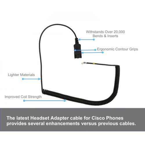  Global Teck Worldwide Cisco Phone Compatible XS 820 Headset Bundle | 7900 Series Cisco (7940, 7960, 7965, 7975) | 6900 Series - 6921, 6941, 6945, 6961 | 8900 Series - 8941, 8945, 8961 | 9900 series -995