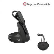 Global Teck Worldwide Polycom Phone and PC Wireless V200 Headset Bundle wEHS | SoundPoint Phones: IP335, IP430, IP450, IP550, IP560, IP650, IP670, VVX101, VVX201, VVX300, VVX500, VVX310, VVX600, VVX400