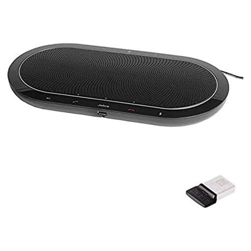  Global Teck Worldwide Jabra Speak 810 USB Bundle - USB Dongle Included - Conference Room Speakerphone | Bluetooth, NFC, 3.5mm inputs | Compatible with UC, Softphones, Smartphones, Tablet, PC | UC Versio