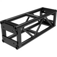 Global Truss DT-GP3 End Plated Square Truss Straight Segment (3', Black)