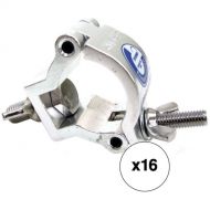 Global Truss JR Clamp Medium-Duty Clamp for 35mm Tubing (Silver, 16-Pack)