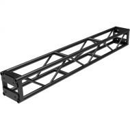 Global Truss DT-GP8 End Plated Square Truss Straight Segment (8', Black)