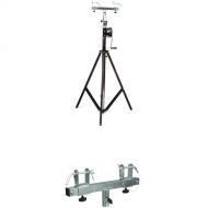 Global Truss Medium-Duty Crank Stand with Support Bar/Truss Adapter Kit