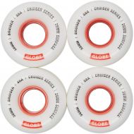 Globe Bruiser Skateboard Wheels,White/Red,58mm