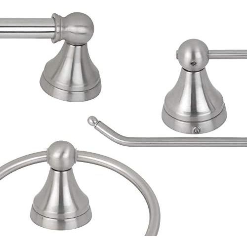  Globe Electric 50700 Estorial 5-Piece All-In-One Bathroom Set, Brushed Steel, 70