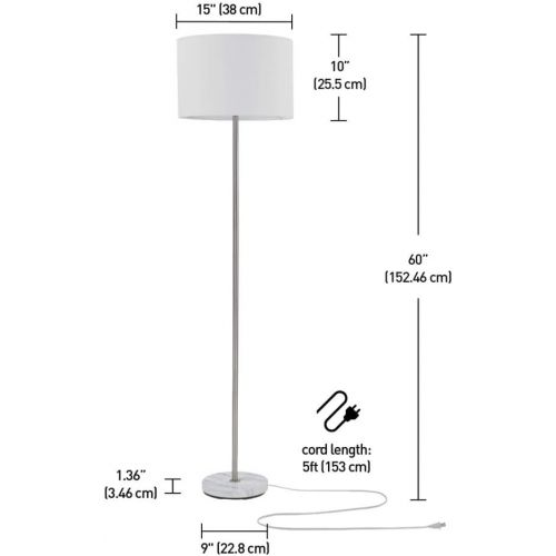  Globe Electric 67036 Versailles Floor Lamp, Silver