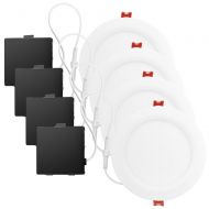 Globe Electric 6 in. Ultra Slim Designer Series Ambient Dimming Integrated LED Recessed Lighting Kit (4-Pack)