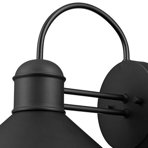  Globe Electric 44165 Sebastien Outdoor Wall Sconce, Black Finish, 2-Pack