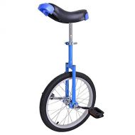 Globe House Products GHP Blue Manganese Steel 18 Wheel Skid-Proof Tire Aluminum Alloy Rim Unicycle