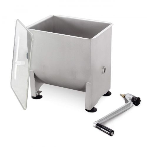  Globe House Products GHP 4.2-Gallons 10.4x12.8x12.6 Stainless Steel Meat Mixer w 4 Skid-Resistant Feet