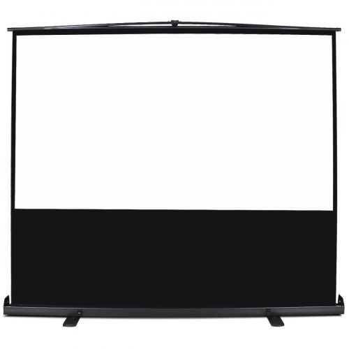  Globe House Products GHP 72 Diagonal 4:3 Manual Pull-Up Matte White Projection Screen with Floor Stand