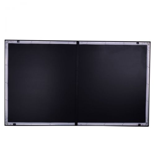  Globe House Products GHP 100 Diagonal White PVC CLoth 160° 16:9 Fixed Aluminum Frame Projector Screen