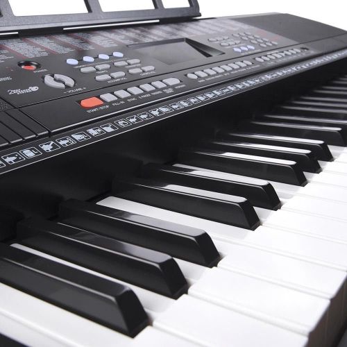  Globe House Products GHP 61-Standard Key Electronic Keyboard Piano with 2-Way Speaker System & LCD Display