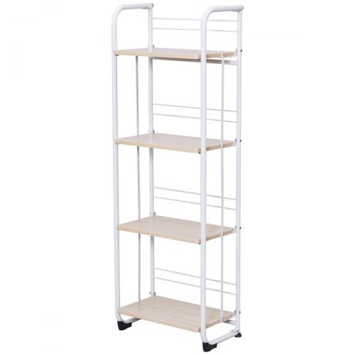  Globe House Products GHP Home/Office 17.3 Lx10.2 Wx50.8 H Durable 4 Tiers Folding Shelves w Rubber Feet