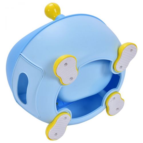  Globe House Products GHP Blue PP Penguin Design Portable Children Toilet Training Seat w Potty Ring Handle