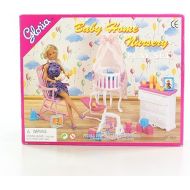 Gloria Dollhouse Furniture - Baby Home Nursery Playset