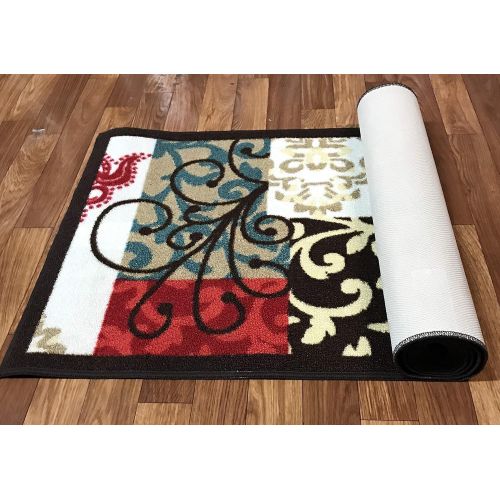  Gloria Kitchen Mat Low Profile Non Slip Skid Resistant Anti Bacterial Thin Kitchen Rug